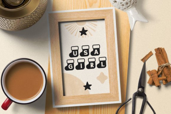 Santa Sock Font PNG with transparent background - Preview 5