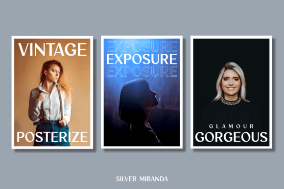 Silver Miranda Font PNG with transparent background - Preview 6
