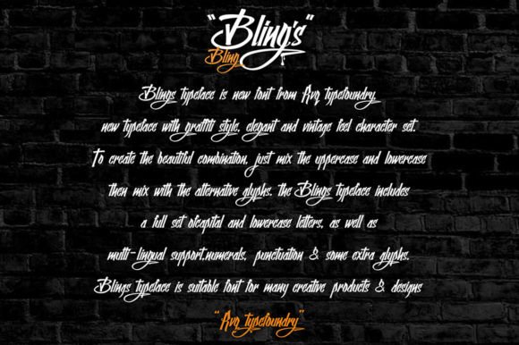 Blings Font - Preview 1