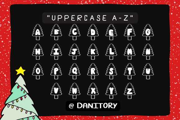 Christmas Tree Font - Preview 2