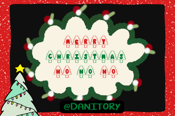 Christmas Tree Font - Preview 6