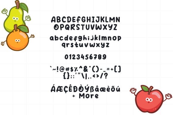Fruit Days Font PNG with transparent background - Preview 3