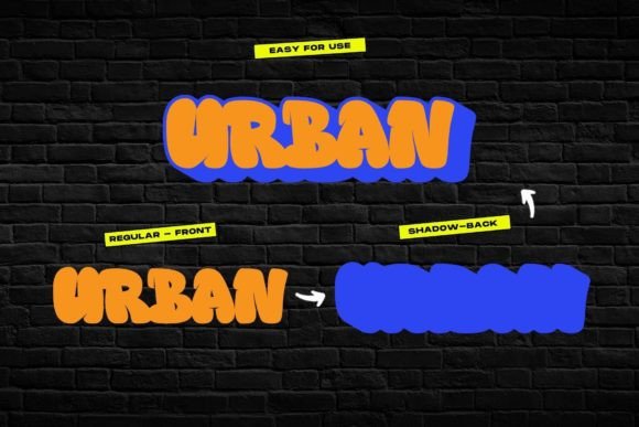 Graffiti Boldy Font PNG with transparent background - Preview 2
