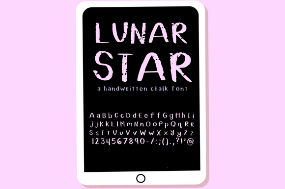 Lunar Star Font PNG with transparent background - Preview 1