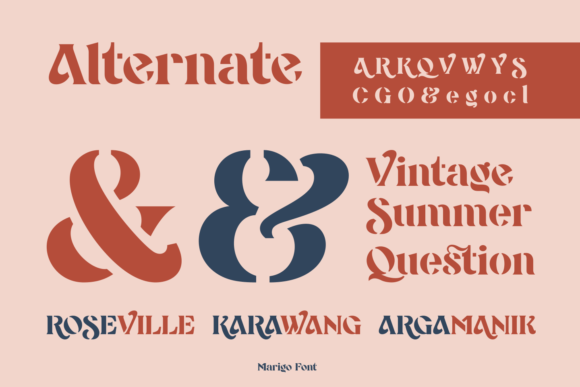 Marigo Font PNG with transparent background - Preview 6