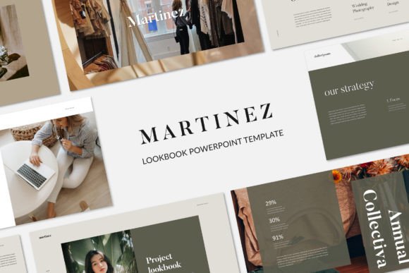 Preview of Martinez - Lookbook Powerpoint Template fashion presentation template