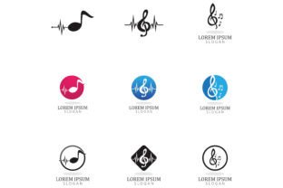 Music Note Logo Graphic by Nur design · Creative Fabrica