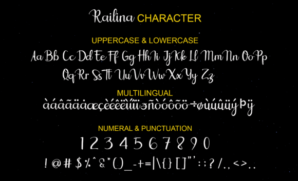 Railina Font PNG with transparent background - Preview 3