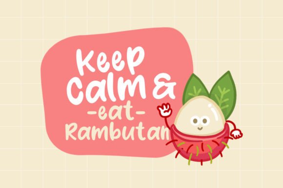 Rambutan Days Font PNG with transparent background - Preview 1