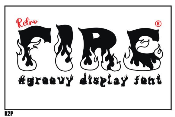 Retro Fire Font PNG with transparent background - Preview 6