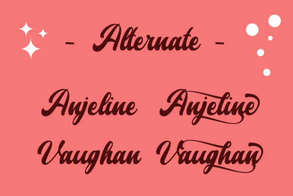 Anjeline Vaughan Font - Preview 1