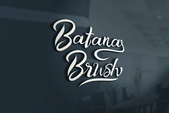 Batana Brush Font PNG with transparent background - Preview 2