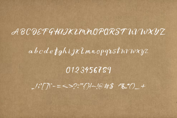 Batana Brush Font PNG with transparent background - Preview 3