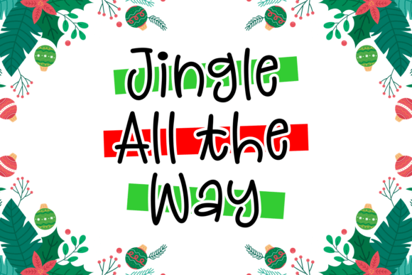 Christmas Blooming Font PNG with transparent background - Preview 1