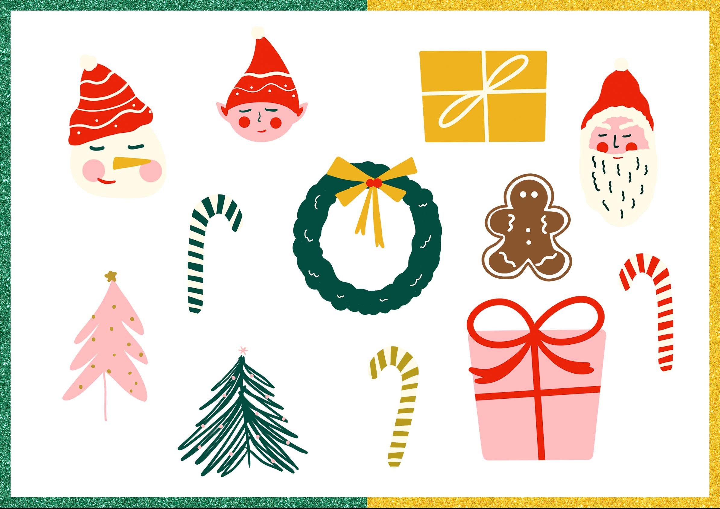 Cute Christmas Decorative Clipart - photo 3