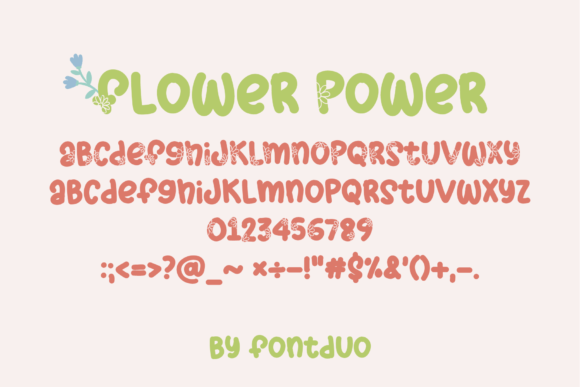 Flower Power Fd Font - Preview 6