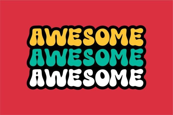 Maros Groovy Font PNG with transparent background - Preview 1