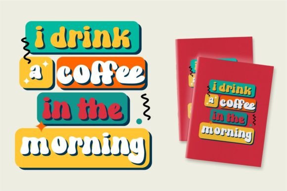Maros Groovy Font PNG with transparent background - Preview 2