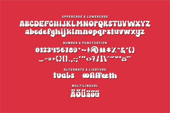 Maros Groovy Font PNG with transparent background - Preview 5