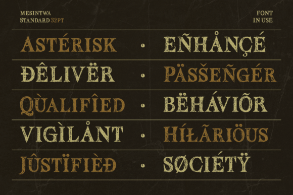 Mesintwa Font PNG with transparent background - Preview 3