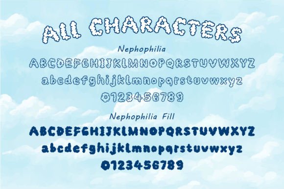 Nephophilia Font PNG with transparent background - Preview 1