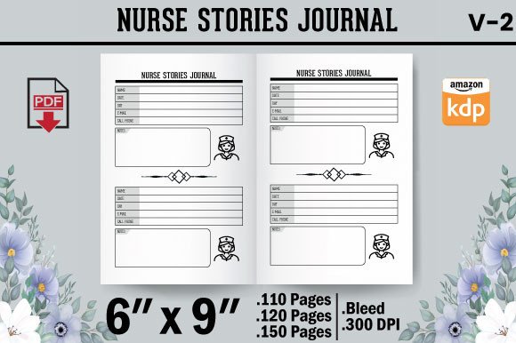Nurse Stories Journal - KDP Interior V-2 Graphic by Hasna Unique Design ...