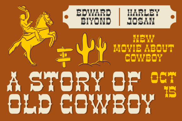 Ranger Eastwood Font PNG with transparent background - Preview 5