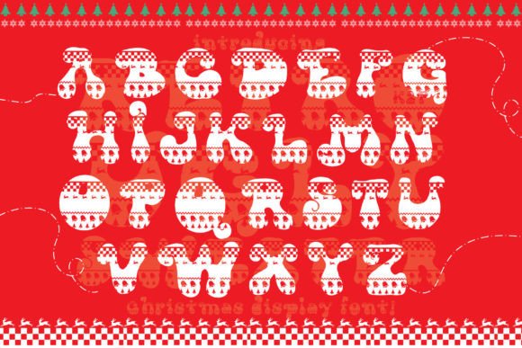 Retro Ugly Sweater Font PNG with transparent background - Preview 2