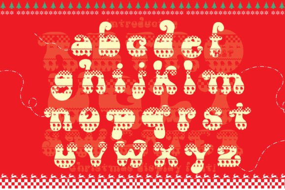 Retro Ugly Sweater Font PNG with transparent background - Preview 3