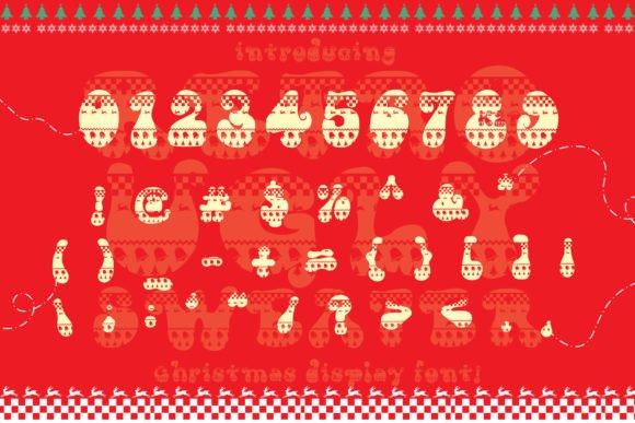 Retro Ugly Sweater Font PNG with transparent background - Preview 4