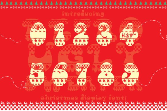 Retro Ugly Sweater Font PNG with transparent background - Preview 5