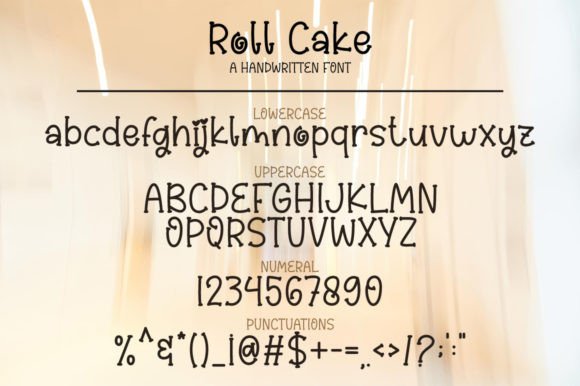 Roll Cake Font PNG with transparent background - Preview 6