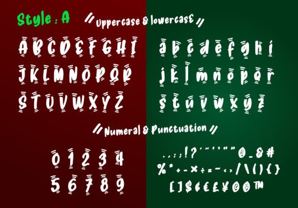 Season Shake Font PNG with transparent background - Preview 1