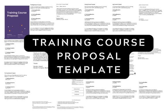 Training Course Proposal Template Canva for professional training services