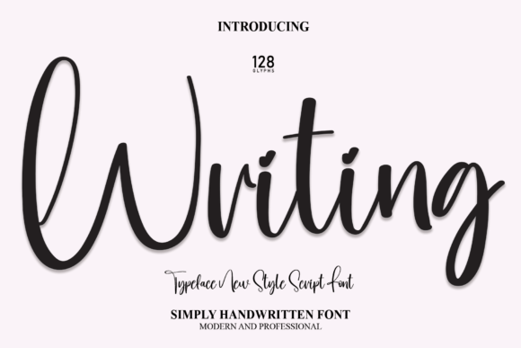 Writing handwritten font preview