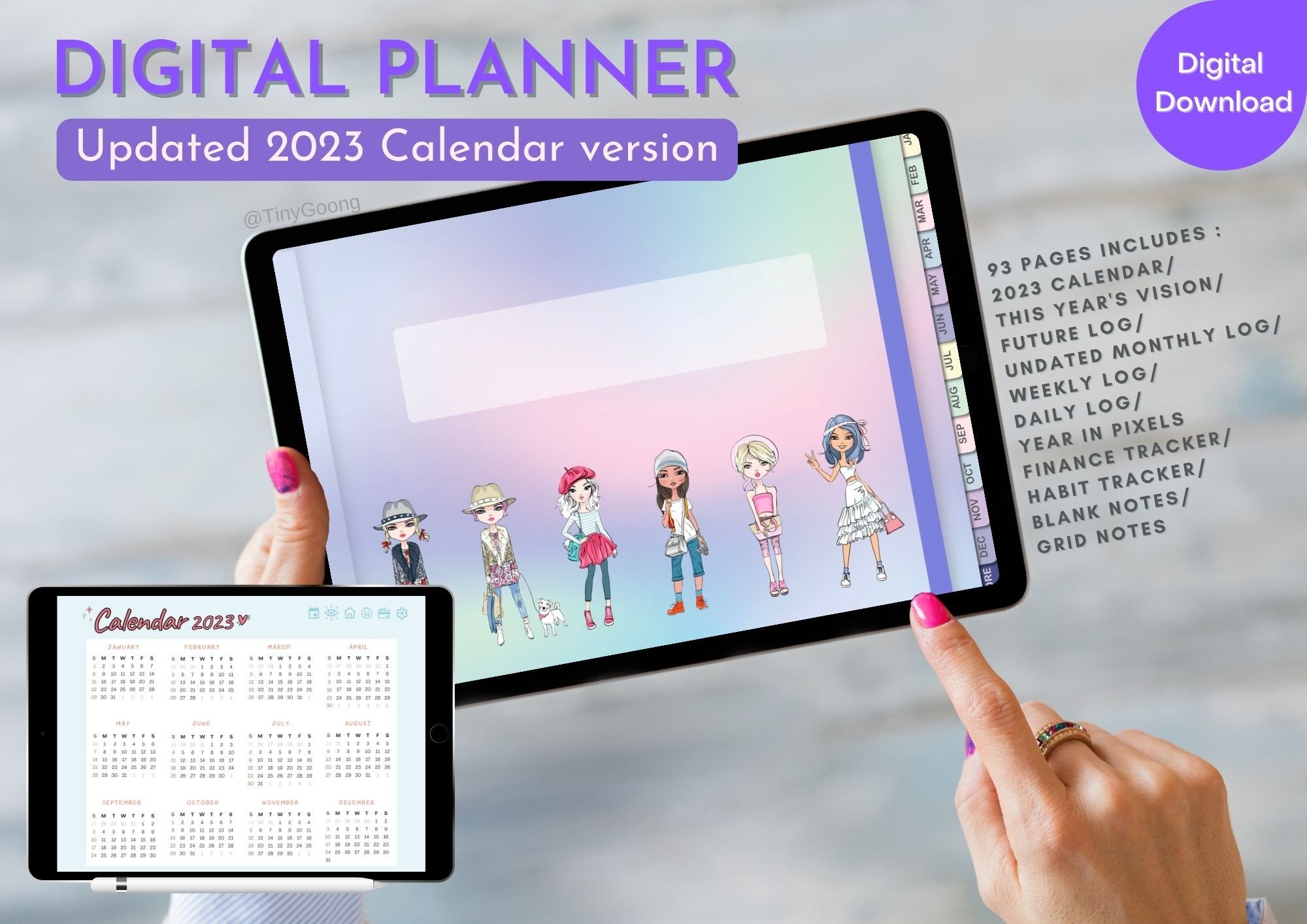 2022 Digital Planner for Goodnotes Graphic by TinyGoong Studio ...