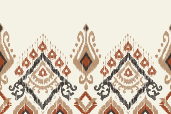 African Ikat Paisley Pattern