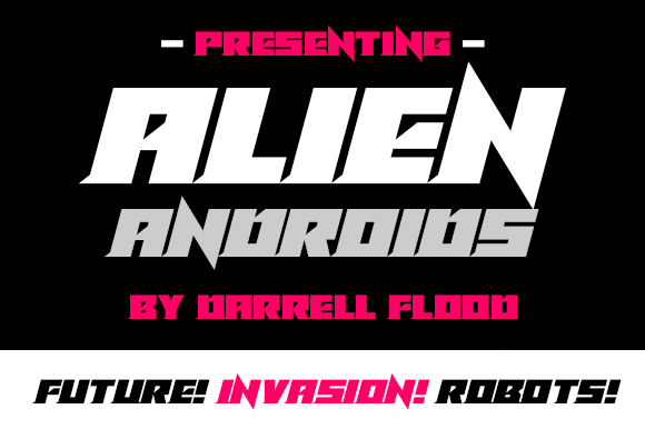 Alien Androids Font - Preview 1