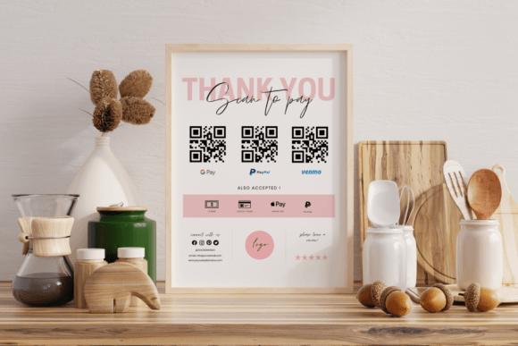 Canva Business Scan to Pay Sign Template