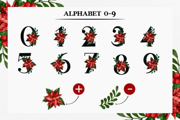 Floral Christmas Font - Preview 3