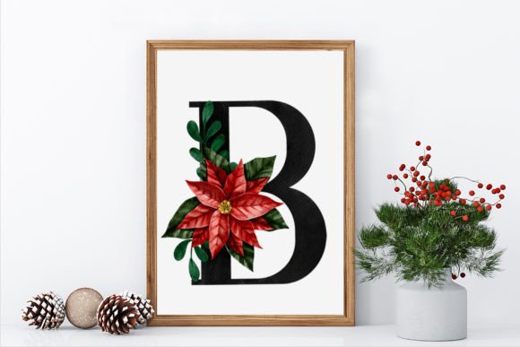 Floral Christmas Font - Preview 4