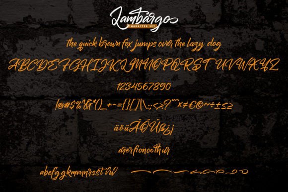 Lambargo Font PNG with transparent background - Preview 4