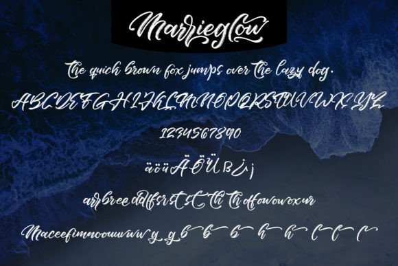 Marrieglow Font PNG with transparent background - Preview 4