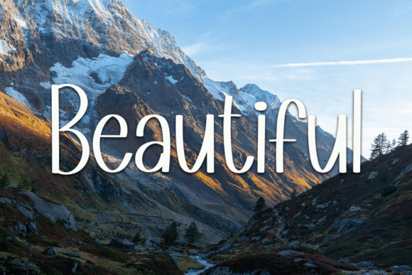 Simple Beach Font PNG with transparent background - Preview 2