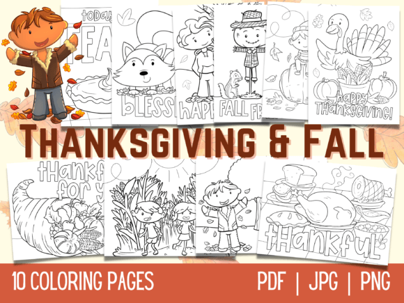 Thanksgiving and Fall Coloring Pages