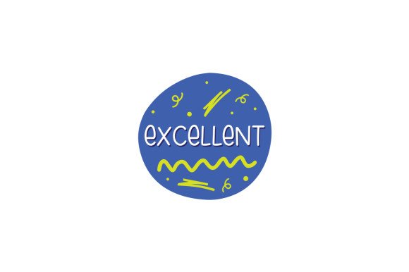 Excellent Sticker Reward Excellent Reward Sticker for Kids SVG Cut file by Creative Fabrica ...