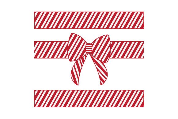Candy Cane Christmas Bow SVG Cut file by Creative Fabrica Crafts ...