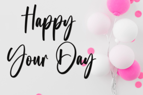 Birthday Font - Preview 1