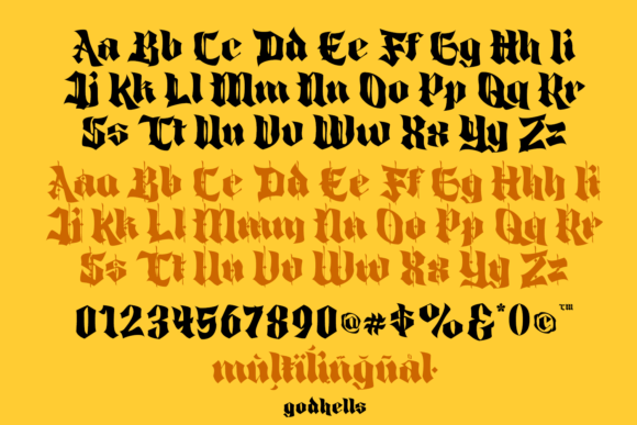 God Hells Font - Preview 2