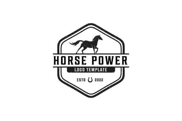 Horse Badge Logo Gráfico Logotipos Por Artiveko